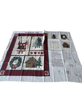 VIP Leslie Beck NORTHWOODS NOEL Fabric Panel Christmas Wall Hanging Quilt Crafts